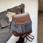 Women Fashion Casual Color Block Printed Backpack - Image 6