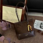 Wholesale Women Fashion Casual Large Capacity Suede Double-Piece Contrast Shoulder Bag - Image 4