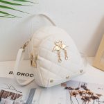Women Fashion Solid Color Embroidered Mini Backpack - Image 5