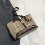 Wholesale Women Fashion Casual Splicing Large Capacity Pendant Woolen Tote Bag - Image 5