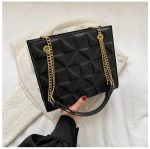 Women Fashion Simple Solid Color Chain Shoulder Bag - Image 6