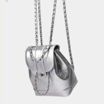 Wholesale Women Chic Color Blocking Chain Backpack - Image 3