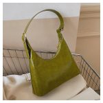Women Fashion Simple Solid Color Baguette Shoulder Bag - Image 5