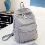 Women Fashion Solid Color Corduroy Large Capacity Backpack - Image 6