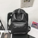 Wholesale Pu Soft Leather Schoolbag Women Men College Students Casual Travel Backpack - Image 6