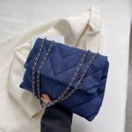 Wholesale Simple And Stylish Large Capacity Denim Shoulder Bag - Image 6