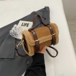 Wholesale Fashion Plush Stitching Shoulder Bag - Image 7