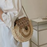 Bohemian Casual Woven Round Straw Bag - Image 6