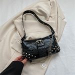Wholesale Street Fashion Rivet Chain Shoulder Bag - Image 6