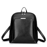 Wholesale Women College Solid Color Casual Fashion Student Schoolbag Pu Travel Backpack - Image 6