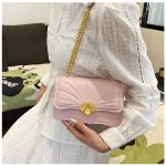 Fashion Scalloped Lock Embroidery Square Shoulder Bag - Image 7