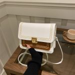 Wholesale Vintage Contrast Square Shoulder Bag