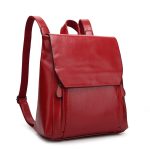 Wholesale Solid Pu Leather Women Soft Retro College Backpack - Image 4