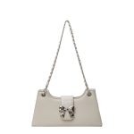 Wholesale Women Fashion Solid Color Bow Square Shoulder Underarm Bag - Image 5