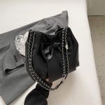 Women Fashion Simple Bow PU Shoulder Bag - Image 6