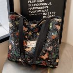 Wholesale Women Fashion Casual Large Capacity Floral Printed Canvas Tote Bag