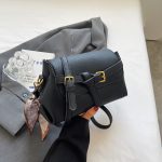 Women Fashion Retro Solid Color Litchi Pattern Small Square Shoulder Bag - Image 5