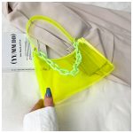 Women Fashion Casual Solid Color Transparent Shoulder Bag - Image 5