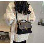 Women Fashion Retro Simple Splicing Suede Shoulder Bag - Image 5