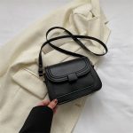 Women Fashion Simple Solid Color Small Square Shoulder Bag - Image 5