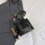 Women Fashion Casual Solid Color Bucket Rabbit Pendant Shoulder Bag - Image 5