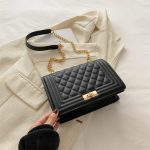 Women Simple Casual Solid Color Square Chain Shoulder Bag - Image 6