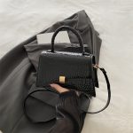 Women Casual Simple Retro Stone Pattern Small Square Shoulder Bag - Image 5