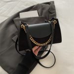 Women Fashion Casual Splicing Small Square Chain Shoulder Bag - Image 5