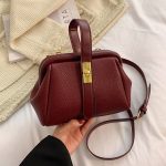 Wholesale Women Fashion Casual Solid Color Litchi Pattern Handbag