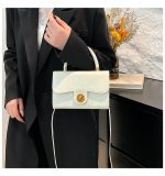 Women Fashion Retro Solid Color Pendant Small Square Shoulder Bag - Image 5