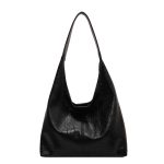 Women Fashion Casual Solid Color Pu Leather Large Capacity Tote Bag - Image 5