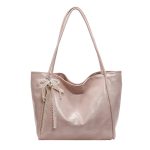 Wholesale Women Fashion Retro Oil Wax Leather Large Capacity Bowknot Pendant Tote Bag - Image 6