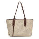 Wholesale Women Fashion Casual Simple Large Capacity Woven Tote Bag - Image 6