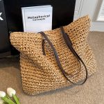 Wholesale Women Fashion Casual Solid Color Straw Woven Large Capacity Tote Bag - Image 6