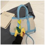 Women Fashion Splicing Pony Pendant Handbag - Image 6