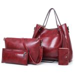 Women Retro Four-Piece Large Capacity Shoulder Portable Handbag - Image 6