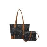 Wholesale Women Fashion Letter Printed Large Capacity Tote Bag Three-Piece Bag Set - Image 6