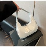 Wholesale Women Fashion Casual Solid Color Patent Leather Shoulder Bag - Image 6