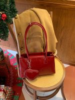 Wholesale Women Fashion Casual Solid Color Love Pendant Shoulder Bag - Image 6