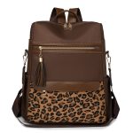 Lightweight Travel Multi-Use Leopard Schoolbag Large Capacity Casual Oxford Cloth Backpack - Image 6