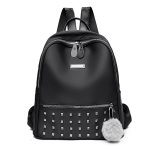 Wholesale Women Fashion Rivet Soft Wax Leather Backpack - Image 11
