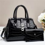 Wholesale Women Fashion Bright PU Large Capacity Handbag - Image 2