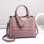 Women Fashion Versatile Handbag Genuine Leather Crocodile Pattern Diana Bag - Image 6