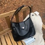 Wholesale Vintage Waxed Leather Design Women Autumn And Winter Shoulder Tote Bag - Image 6