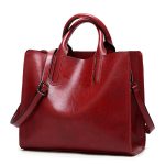 Women Simple Portable Square Tote PU Handbag - Image 4