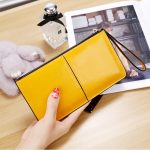 Wholesale Zipper Clutch Solid Color Purse - Image 4