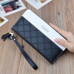 Wholesale Women Casual Tassel Pendant Zipper Design Color Blocking PU Purse - Image 8