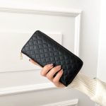 Wholesale Women'S Fashion Rhombus Indentation Long Zipper Large Capacity Coin Purse - Image 10