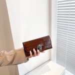 Women Fashion Stone Pattern Retro Turn Lock Multi Card Slots Long Coin Purse - Image 8