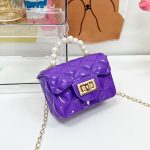 Wholesale Women Fashion Jelly Color Contrast Pearl Handbag - Image 16